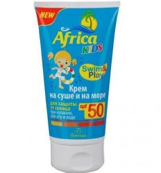 Крем солнцезащитный, Africa Kids (Африка Кидс) 150 мл на суше и на море SPF 50 Формула 406