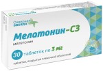 Мелатонин-СЗ, таблетки покрытые оболочкой пленочной 3 мг 30 шт